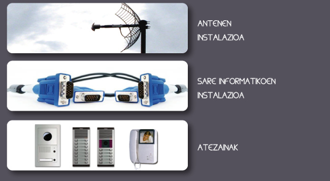 Antenen instalazioa — Sare informatikoen instalazioa — Atezainak